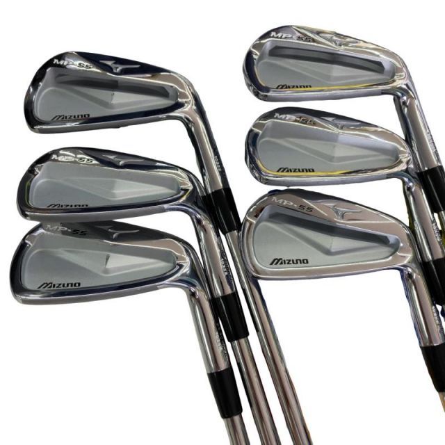【中古】 ミズノ MP-55 6S アイアンセット IR 純正特注シャフト (フレックスS) メンズ 男性用 右利き 右用 Cランク ゴルフクラブ