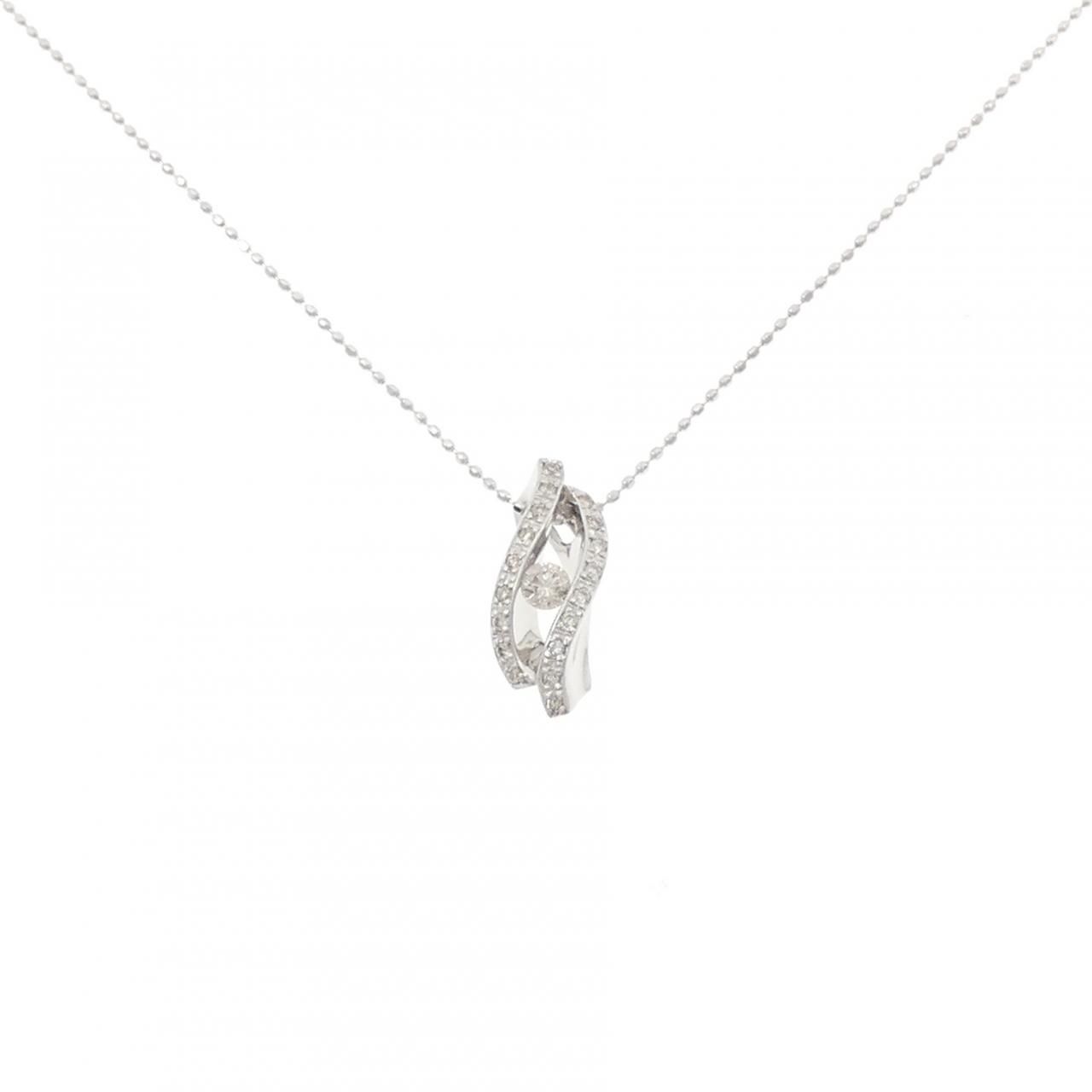 K18WG ダイヤモンド ネックレス 0.20CT
