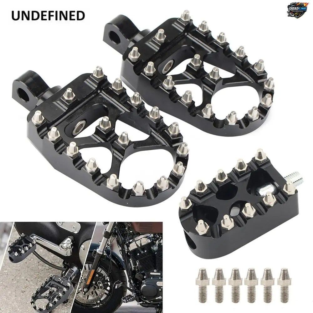 ハーレーダビッドソン ダイナ ファットボーイ スポーツスター 883 ストリートボブ チョッパー用 MX フットペグ モーターサイクル ギアシフ