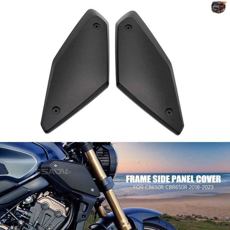 ホンダCB650R用モーターサイクルアクセサリー フレームサイドパネルカバー 保護インテークパイププロテクターシェル CBR650R 2018-2023