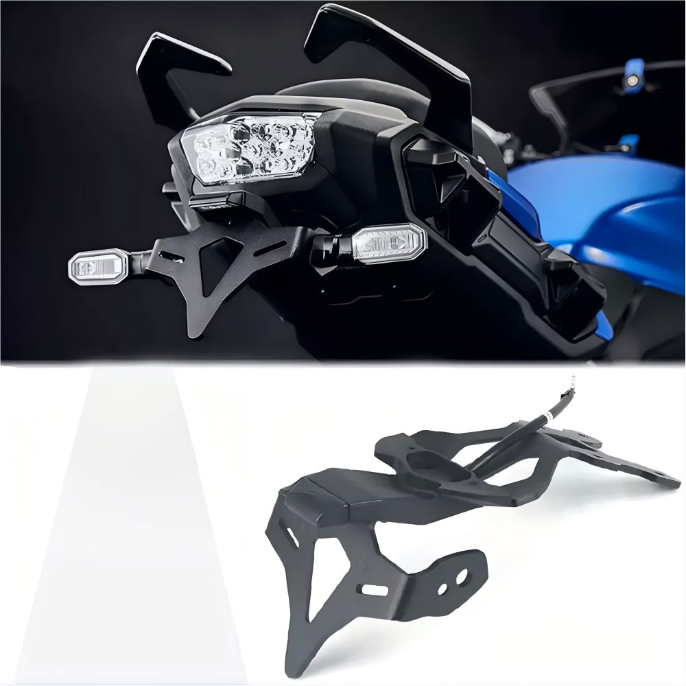 【送料無料】スズキGSX-S1000GT/GX(2022-24)用ショートテールライセンスプレートホルダー アルミ製ブラック 耐衝撃・軽量・高剛性 簡単取付 ドレスアップ効果抜群 リアビューシャープ