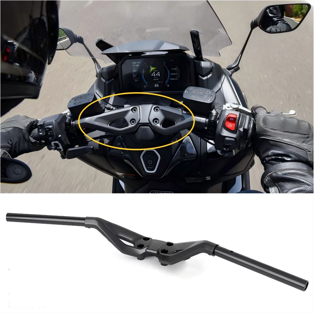 【送料無料】ヤマハ(Yamaha) T-MAX560用アルミハンドルバー(ブラック) 軽量・高剛性・耐久抜群 疲労軽減・操作安定性UP ドレスアップ効果抜群