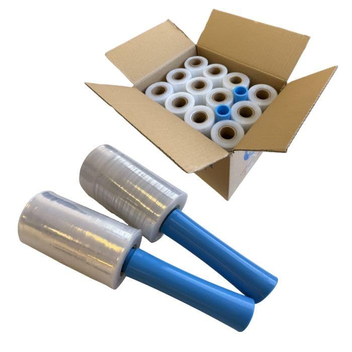 ミニストレッチフィルム ハンディラップ 幅100mm 長さ150ｍ ホルダー付 24巻セット ミニラップ【miniST】★ 1cf63bc3