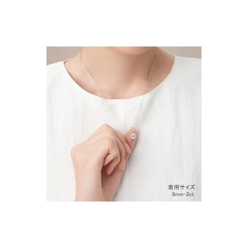 KRKC&CO モアサナイト ネックレス レディース 誕生日プレゼント女性 一 