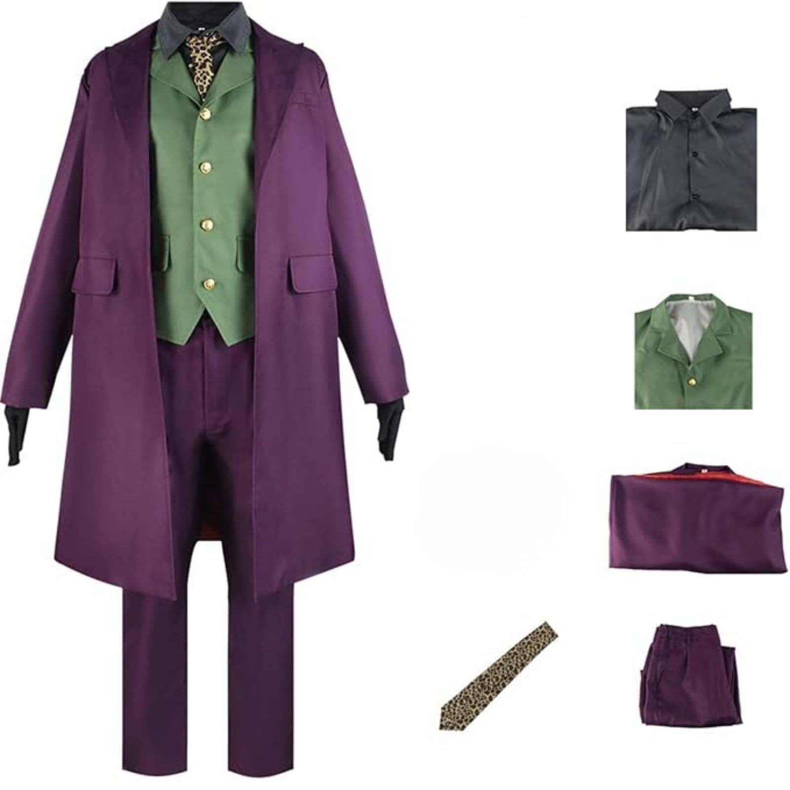 [mewin] ジョーカー joker コスプレ衣装 コスチューム バットマン ダークナイト 変装 仮装 ハロウィン イベント パープル メンズ (S) [S]