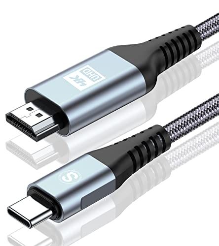 AviBrex HDMI Type-C 変換ケーブル 6M, USB C HDMI 変換 4K/Thunderbolt3対応 映像出力 携帯画面をテレビに映す タイプC hdmiケーブル iPhone 17 16 15 Pro Max,Mac 1958f1d4