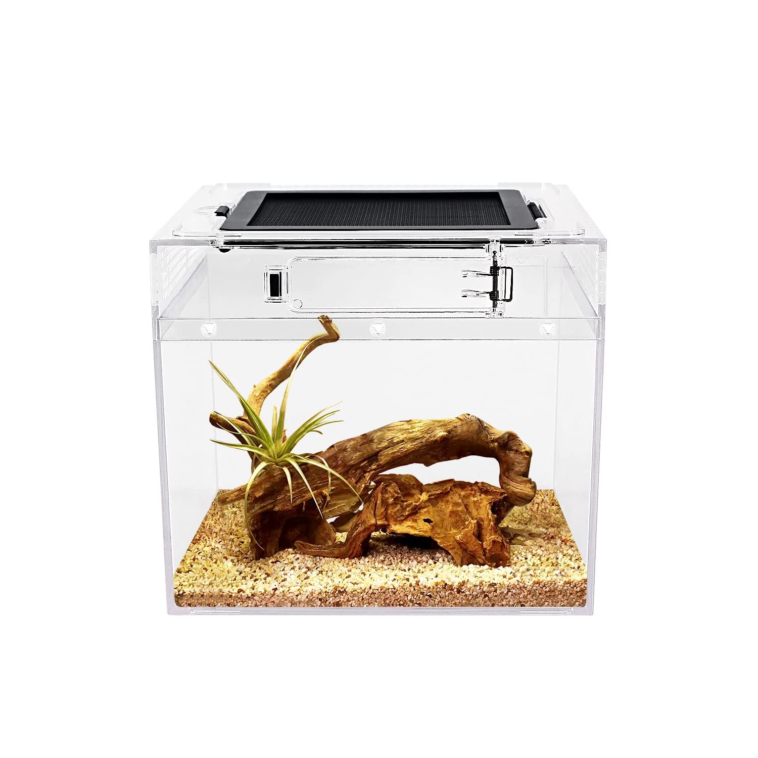 Reptile Growth 小型爬虫類 ケージ 透明 爬虫類ケージ 飼育容器 小動物用 カメ亀 タンク 両生類用飼育ケース 飼育ボックス 20 x 20 x 18 cm, カメ、クモ、カエル、ゲッコ、カマキリ、ヘビ、サソリ、庵クラブpms 47e531a9