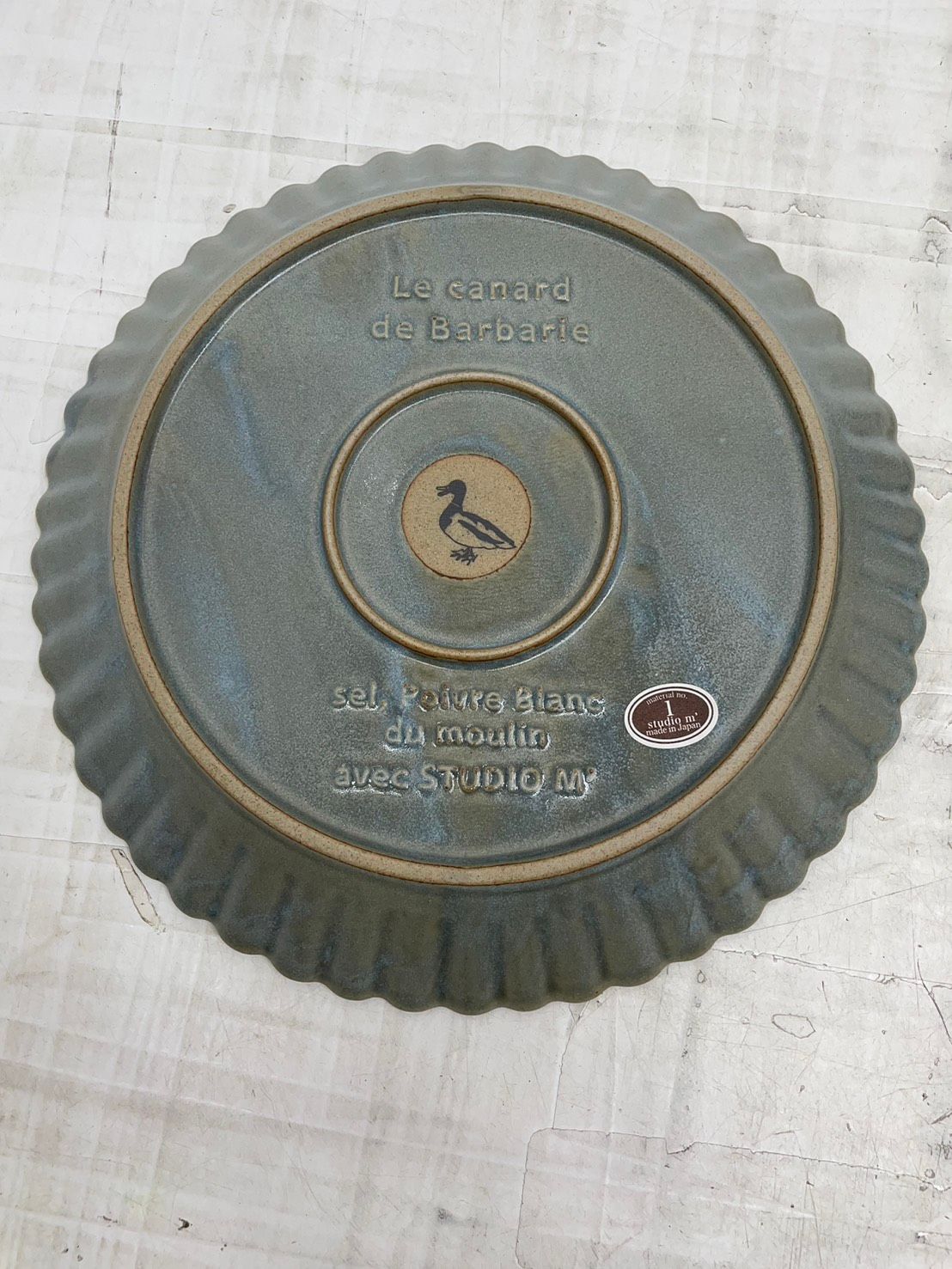 送料無料h14565 スタジオエム Barbarie バルバリ コガモ プレート ２枚セット 食器 未使用