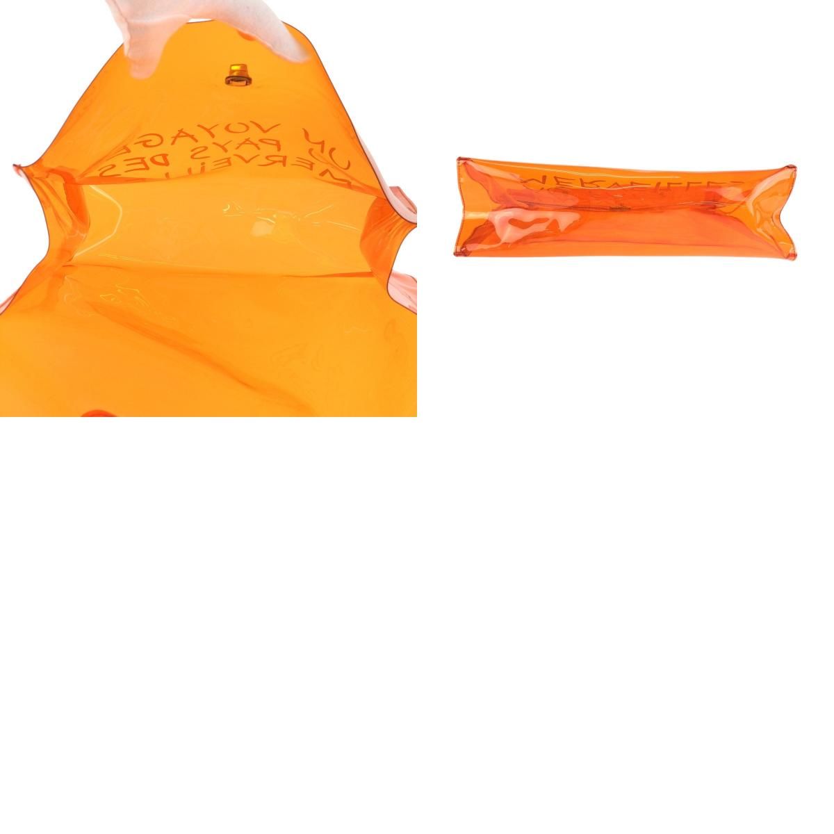 美品 HERMES エルメス ビニールケリー スケルトン オレンジ ゴールド