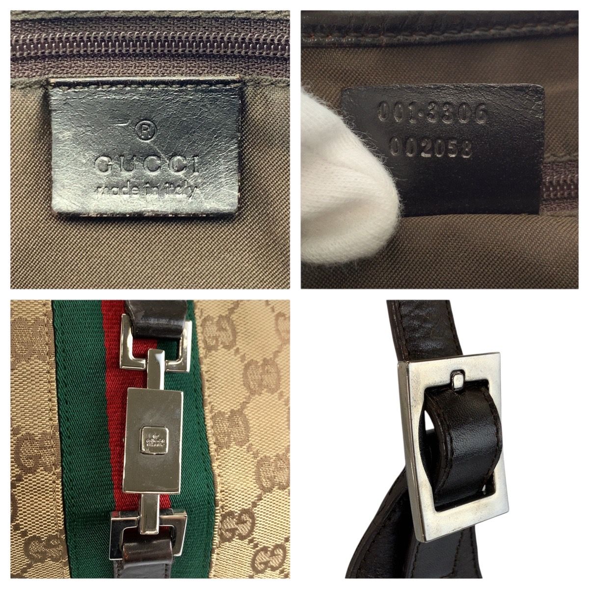 GUCCI グッチ ジャッキー シェリーライン ベージュ ブラウン GG 