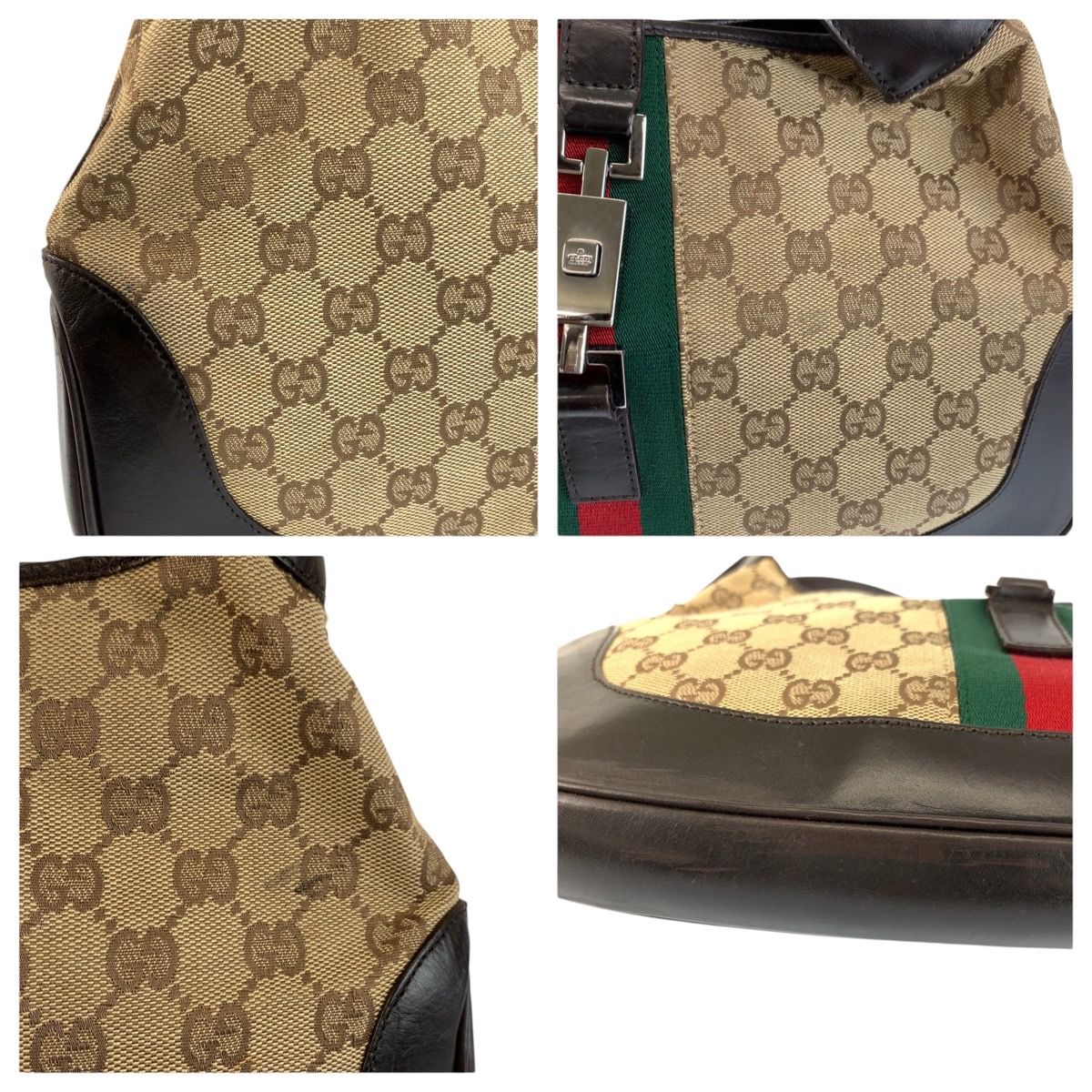 GUCCI グッチ ジャッキー シェリーライン ベージュ ブラウン GG 