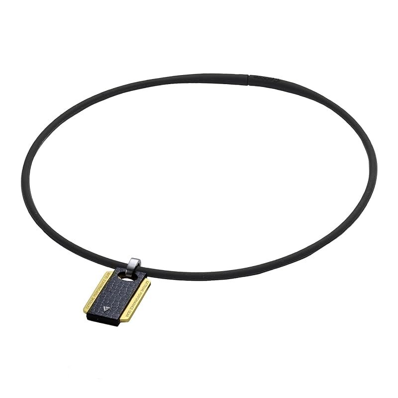 phiten(ファイテン) ネックレス RAKUWAネック EXTREME スクエア ブラック/ゴールド 50cm【肩こり】【首こり】【ファイテン先端技術メタックス採用】