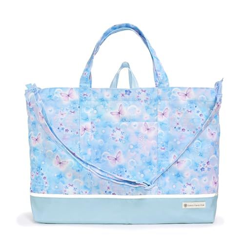 COLORFUL CANDY STYLE レッスンバッグ マチ付きショルダー [2026春モデル] 撥水軽量 ムーンライトバタフライ はっ水 軽量 汚れにくい シワ防止 大きめ ショルダー 防犯 安全 反射材付き 女の子 NM381300-a cb44b8c7
