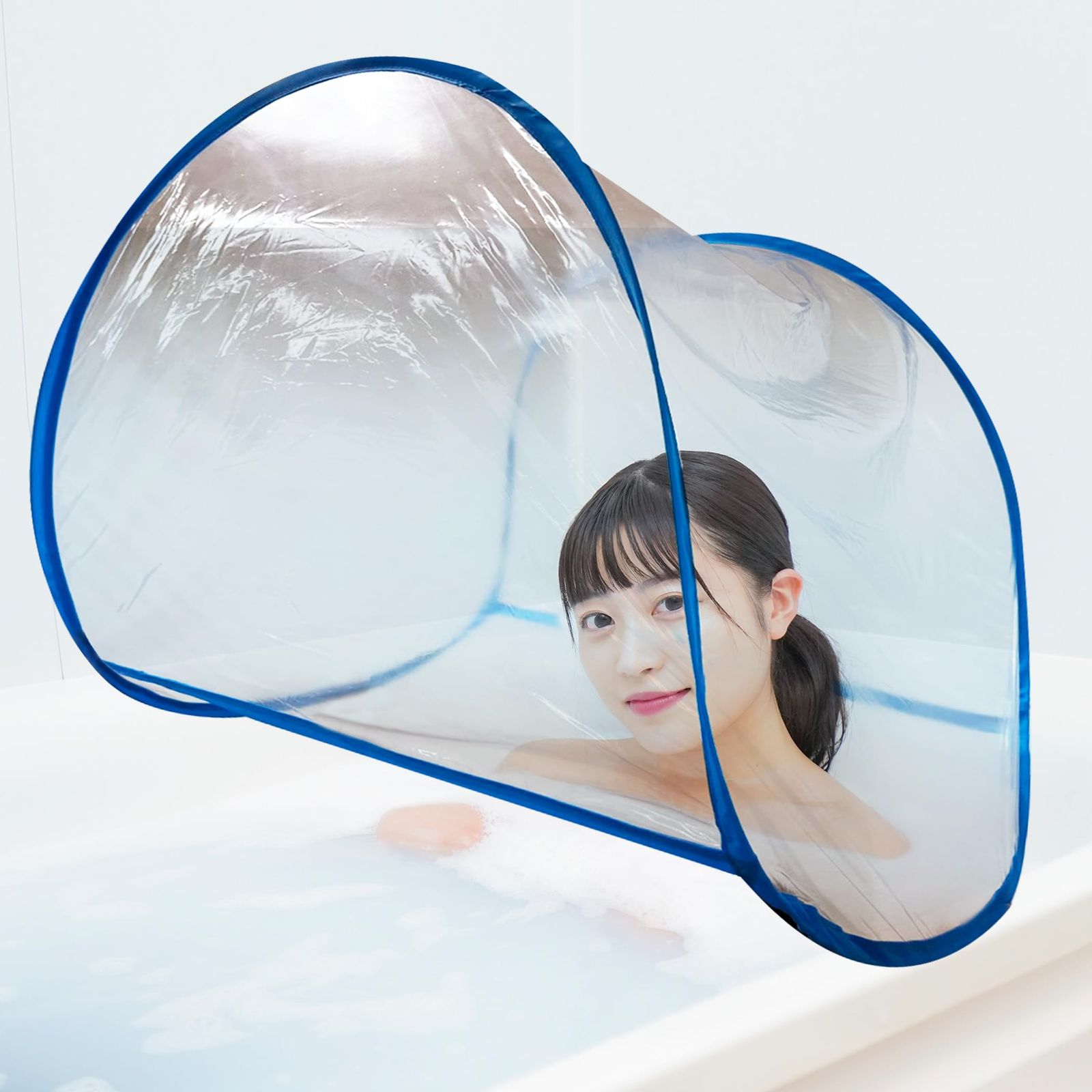 【10秒で簡単サウナ♪】お風呂 自宅 サウナ 折りたたみ式 ワンタッチ ポップアップ テント (ブルー)pms 12f479c1