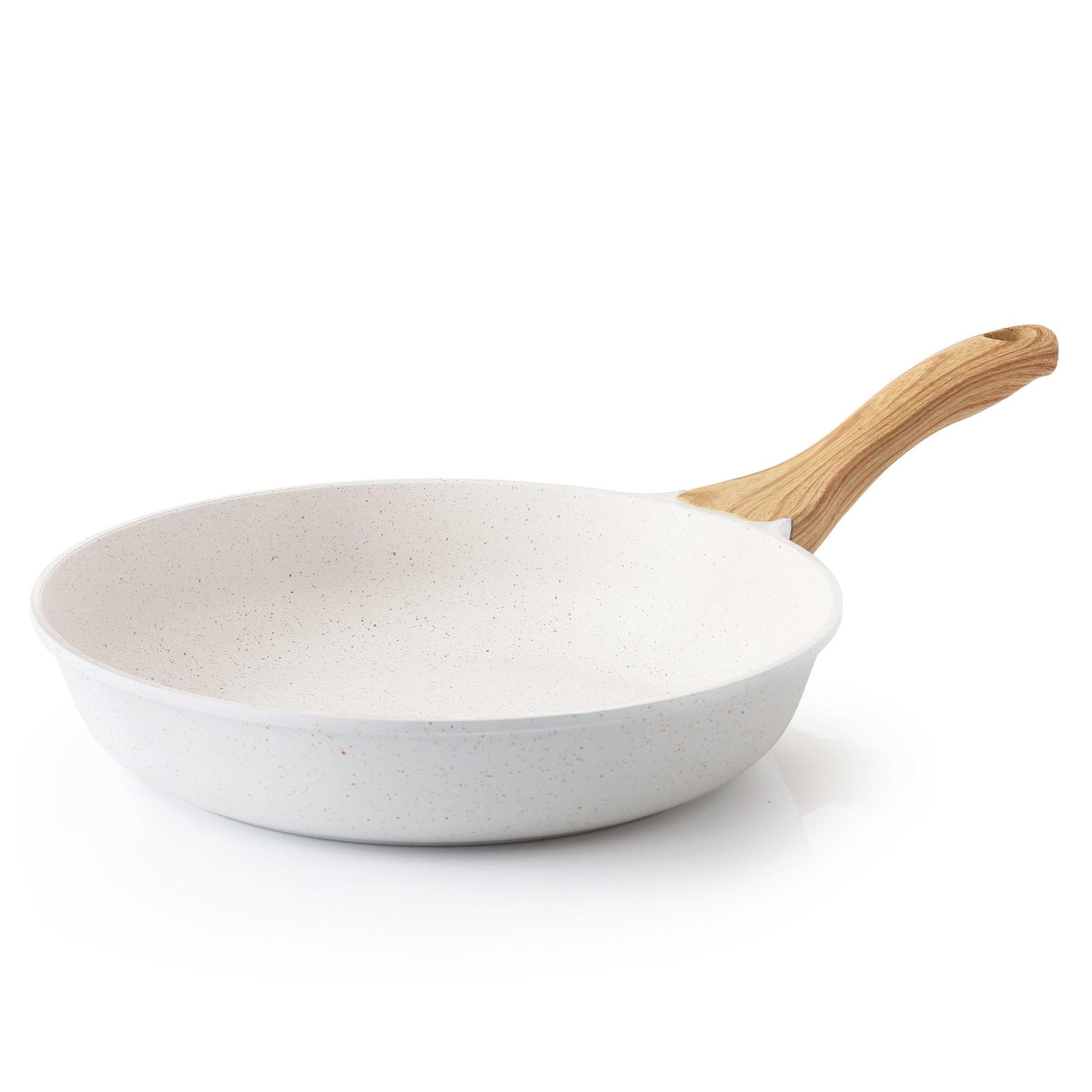 SENSARTE フライパン 28cm IH・ガス火対応 マーブルコート 焦げ付きにくい 有害物質不使用 お手入れ簡単 ノンスティック加工 こびりつきにくい ホワイト 高熱効率(沖縄・離島の方発送不可）) f58b4f3b