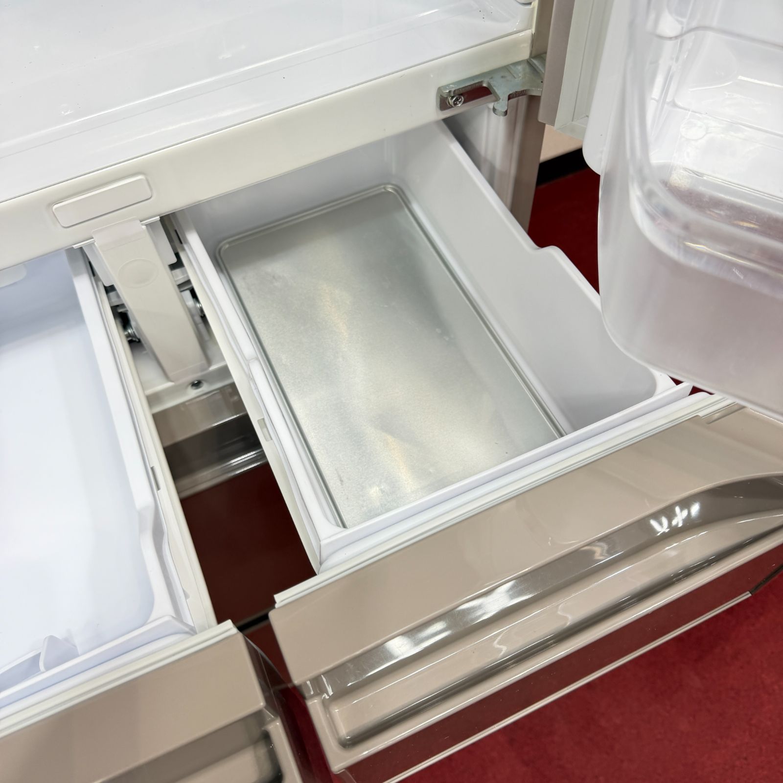 東京23区送料無料 超美品日立大型冷蔵庫401L ガラストップ製氷機有