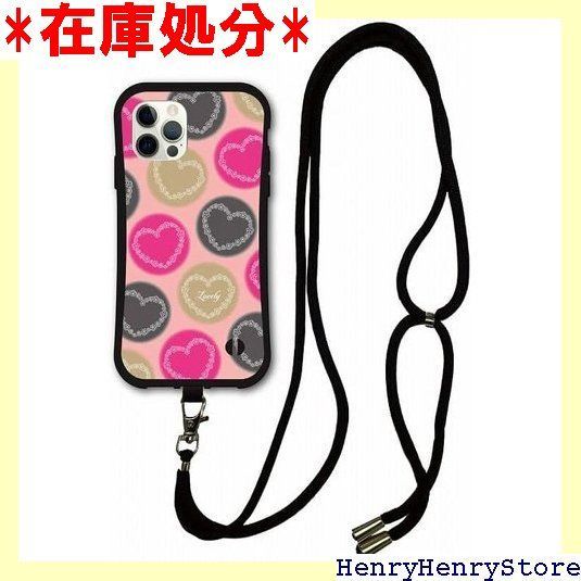 スマホショルダー付 iPhone15 ケース スマホケース i-coronケース アイフォン15互換品カバー 耐衝撃 保護 TPUケース スマホカバー 水玉 ピンク ハート かわいい 1257