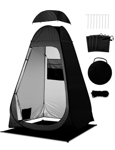 innhom 着替えテント トイレテント プライベート 透けない 1門3窓 120x120x190cm UVカット 防水 防災 コンパクト 着替え用 ワンタッチ式 ポップアップ式 シャワー用 設営簡単 折りたたみ 収納袋付★m 140fa878