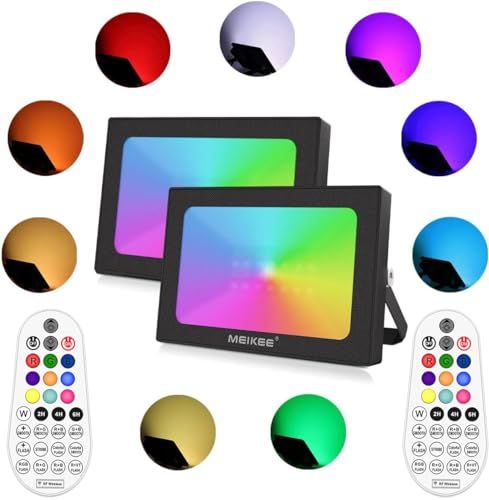 MEIKEE RGB投光器 LED 雰囲気 フラッド ライト 屋外 カラーライト 調光