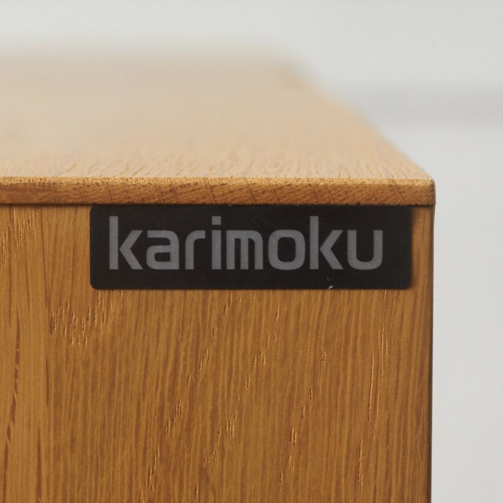定価32万 カリモク キャビネット QT3515 スタンダード モダン サイドボード AVボード 収納 オーク 木製 karimoku 北欧 スタイル 100640