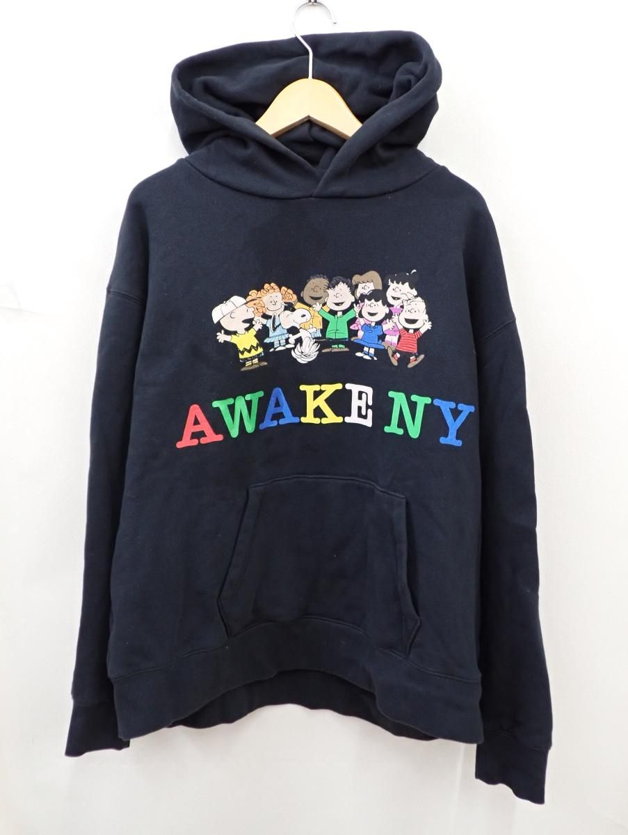 ★7279☆AWAKE NY×PEANUTS アウェイクNY×ピーナッツ PRINTED HOOD パーカー　M