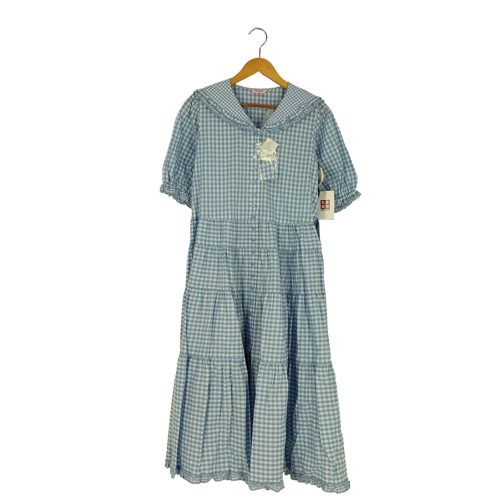 ピンクハウス PINK HOUSE 22SS セーラーカラーギンガムチェックミディ