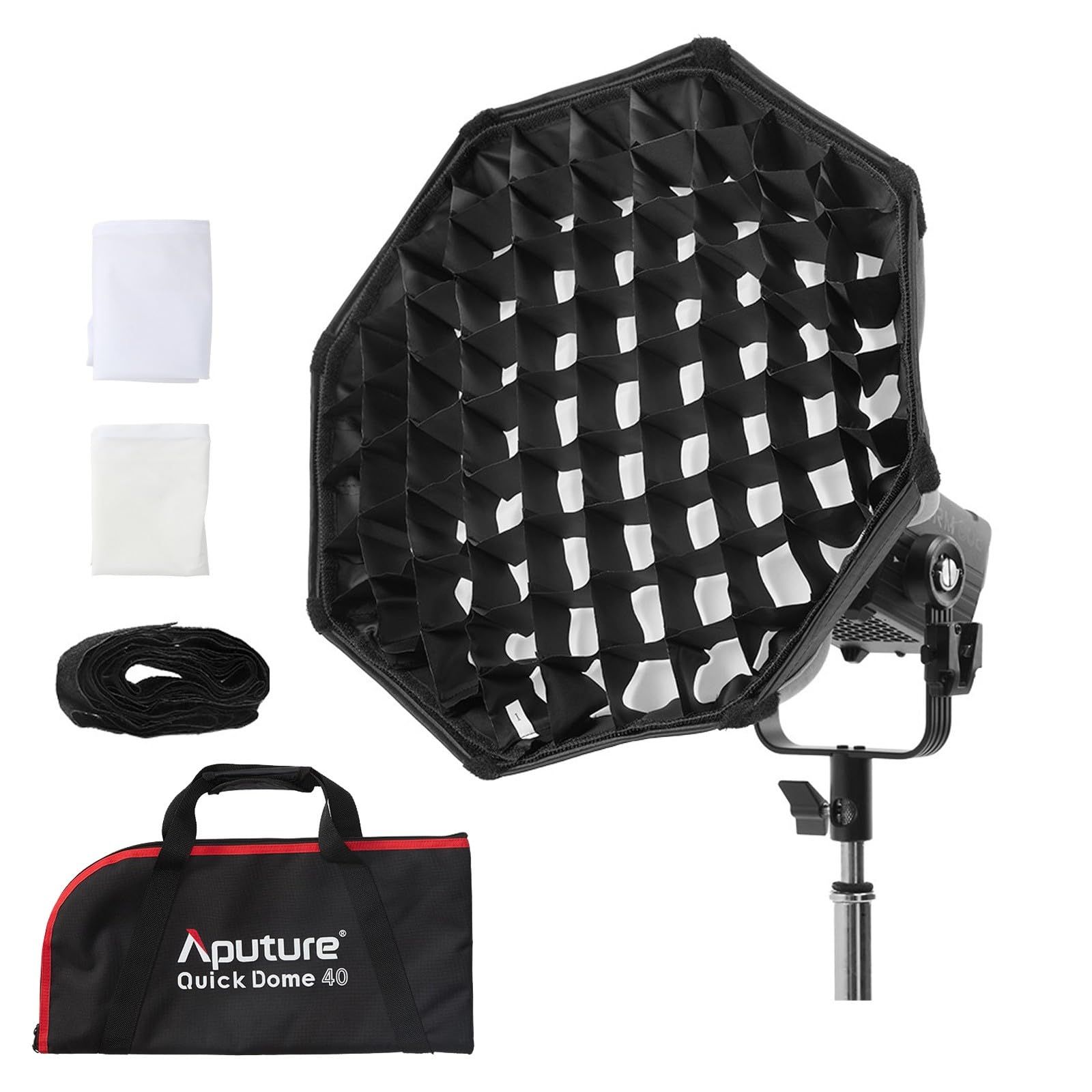 新品 Aputure Quick Dome 40 ソフトボックス、Aputure Storm 80c およびその他の Bowens マウント LED ビデオライト用のクイックセットアップ八角形ソフトボックス