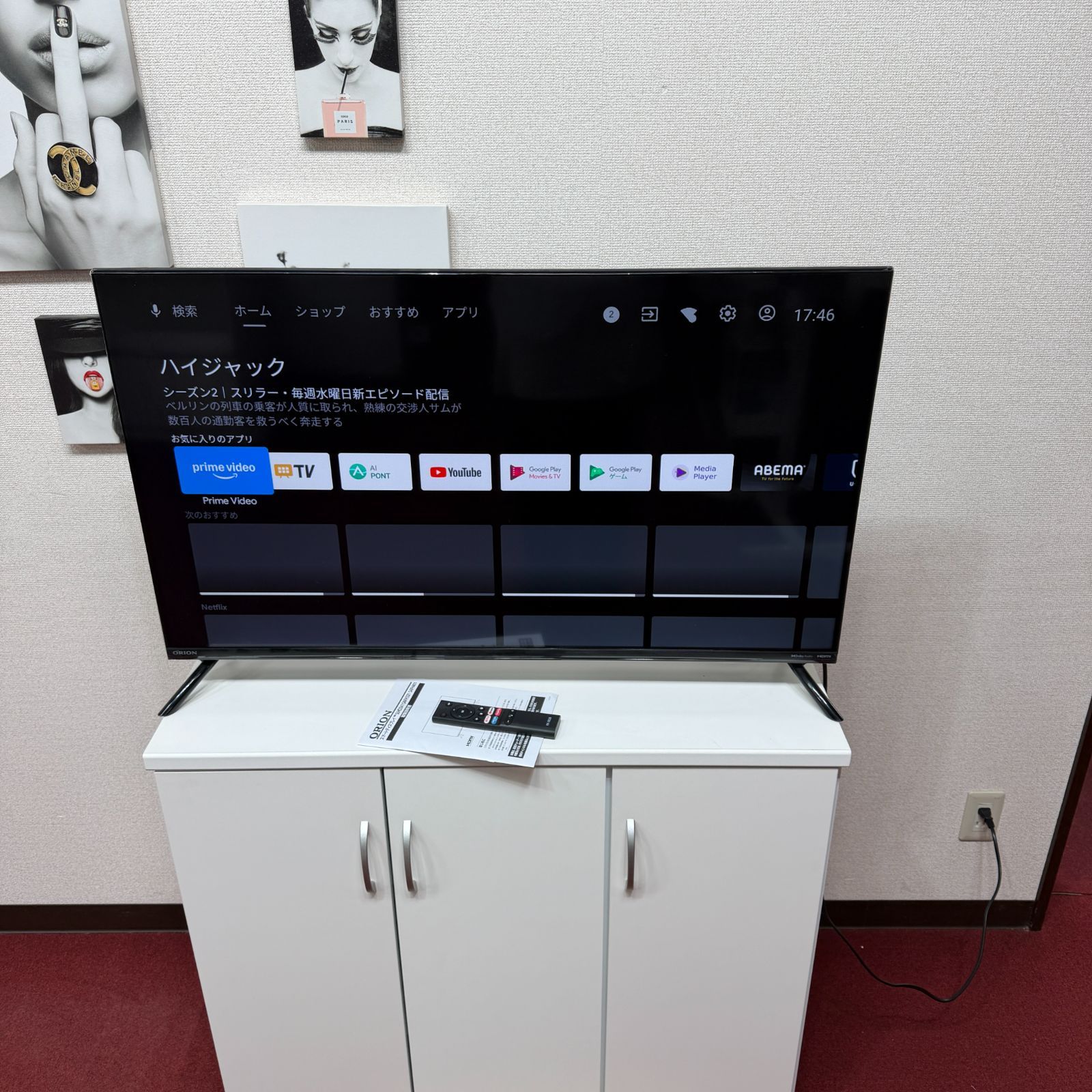 東京23区送料無料 超美品ORION40型スマートテレビ チューナーレス 2023