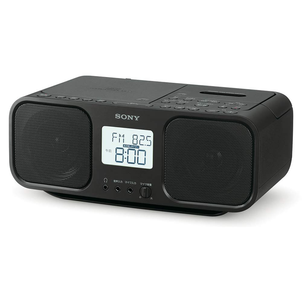 新品 ソニー CDラジオカセットレコーダー CFD-S401 : FM/AM/ワイドFM対応 大型液晶/カラオケ機能搭載 電池駆動可能 ブラック CFD-S401 B