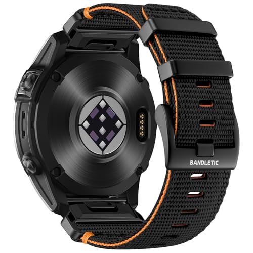 [Bandletic] ガーミン ベルト-22mm 交換用 高耐久ナイロン 軽量 通気性 スポーツ バンド Garmin Fenix 8 47mm/8 Pro/7/Forerunner 970/965/955/945Approach S70 aba18752