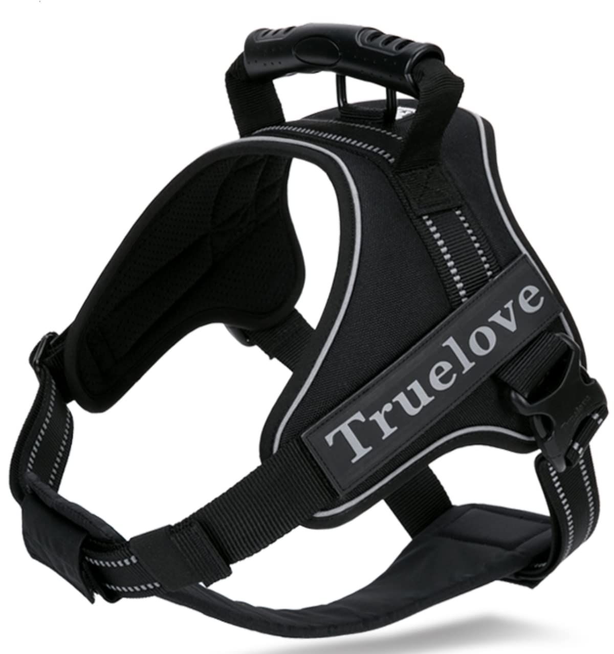 新品 cocomall 2WAY喉に優しい犬ハーネス 負担軽減犬用ハーネス TRUE LOVE日本授権店 犬用胴輪 ドッグ ペット用品 3M反射材料 訓練 お出かけ ナイロン素材 小型犬、中型犬、大型犬に向け 通気性 調節可能 (XS ブラック)