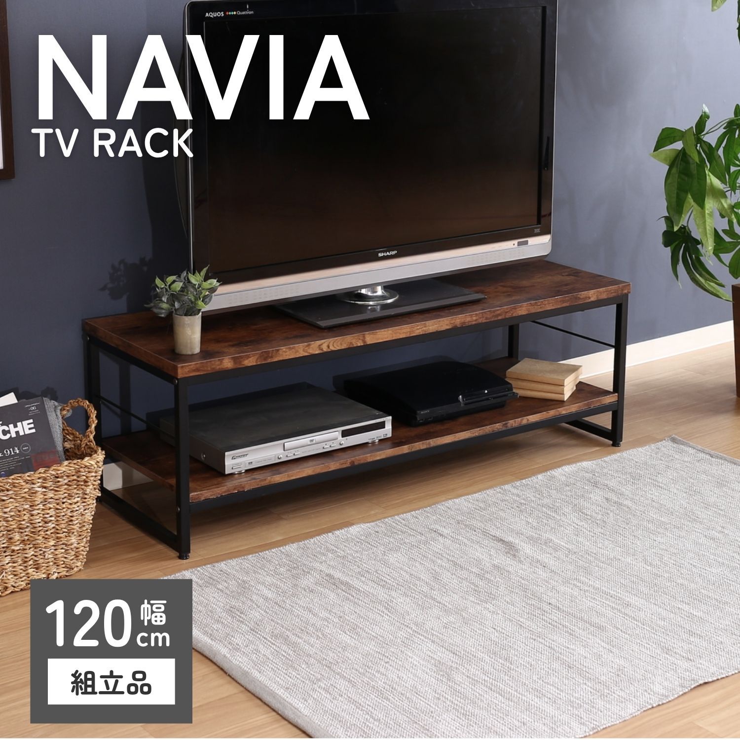 TV台 ナビア 120 4003