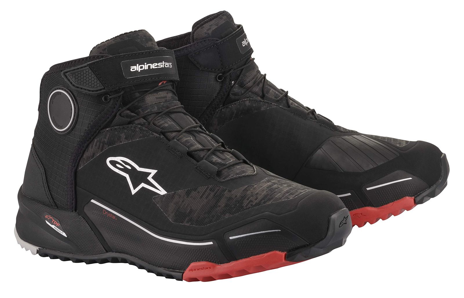 新品 alpinestars(アルパインスターズ)バイクシューズ BLACK CAMO RED US 7/25.0cm CR-X DRYSTAR RIDINGシューズ 261 1820