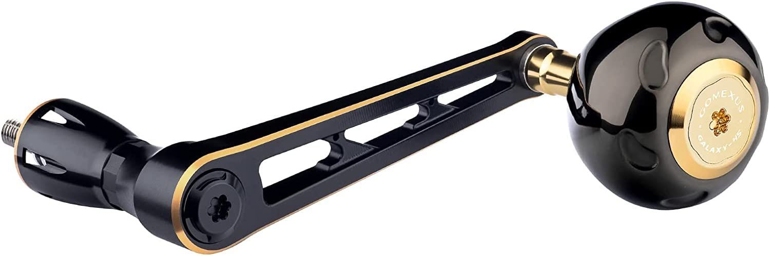 新品 ゴメクサス ステラSW専用 ハンドル ソルティガSW パワーハンドル 超ロング 100mm チタンノブ搭載【オフショア・ジギング】 (ブルーゴールド-D 【ダイワ用】100mm)