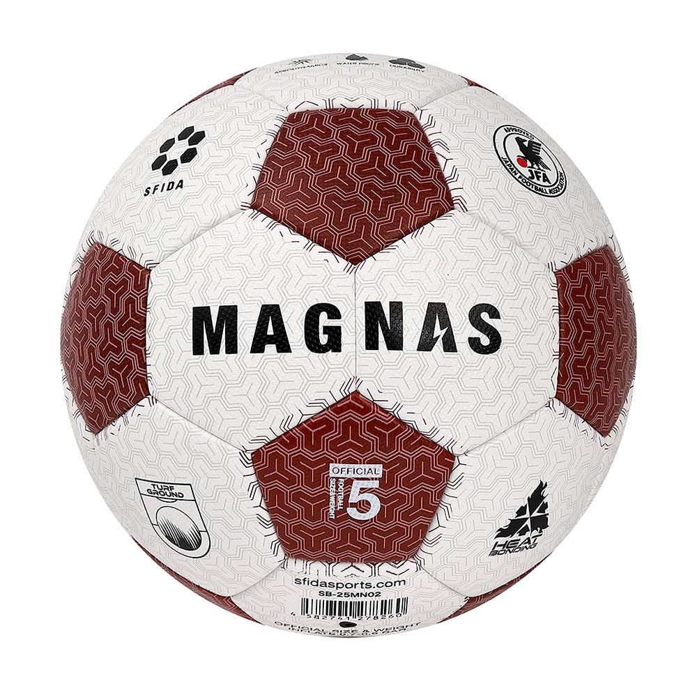 新品 イミオ SFIDA(スフィーダ) 【JFA検定球】 MAGNAS 芝用 サッカーボール 5号サイズ ホワイト/ブラウン