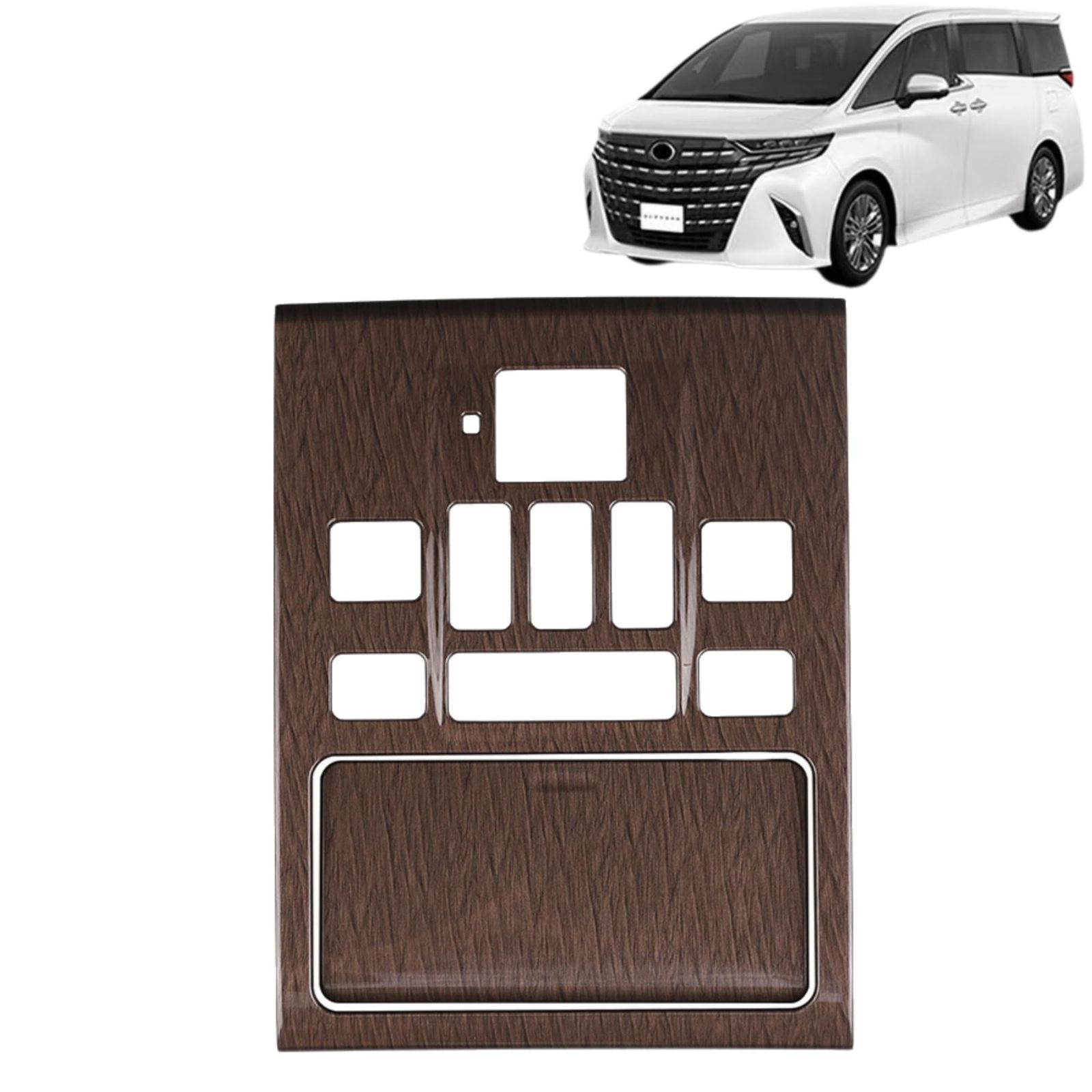 新品 DodoxDIY 適用 新型 アルファード40系 ヴェルファイア 40系 カスタム アクセサリー パーツ 専用車種 室内装 用品 グッズ インテリア フロントルームランプ ガーニッシュ パネル カバー ROOF SHADE スイッチ付き用木目調ブラウン