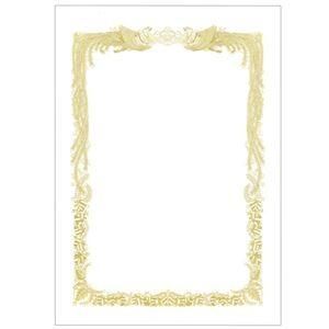 （まとめ） TANOSEE 賞状用紙 白 A4 ヨコ書用 1冊（10枚） 〔×10セット〕