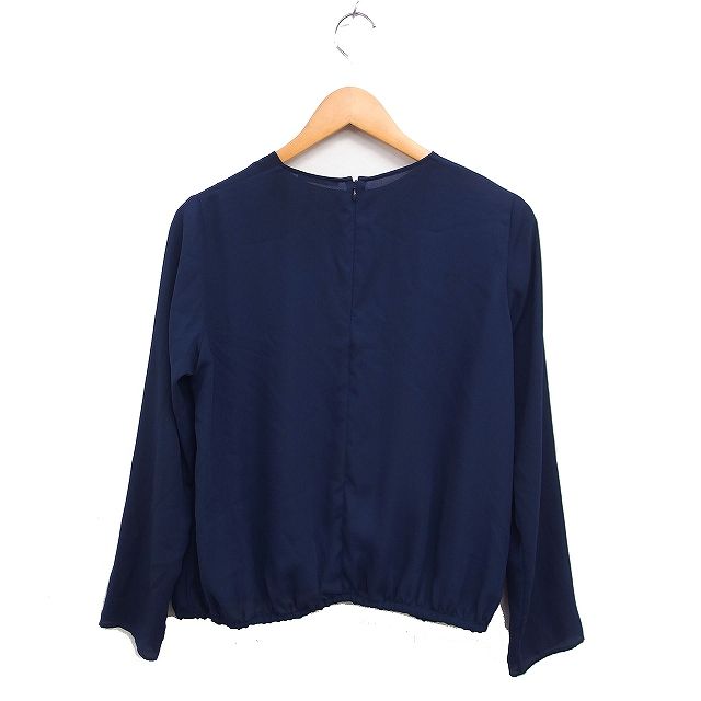 セオリーリュクス theory luxe シフォン ブラウス 長袖 丸首 裾ゴム