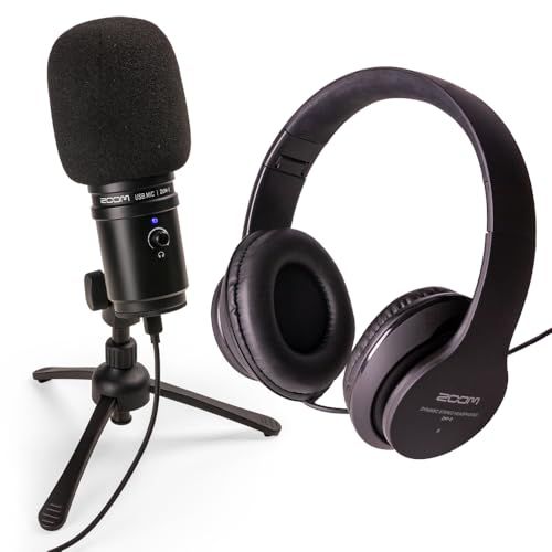 ZOOM USB Condenser Microphone Set [Microphone+Headphone+Stand] Domestic Genuine USB Microphone Game Commentary vTuber Narration ZUM-2PMP Domestic Shipment 4ec4184c