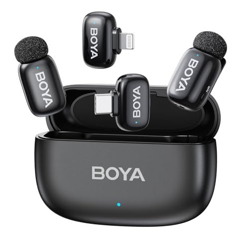 BOYA mini 2 ワイヤレスマイク 5g超軽量ピンマイク iPhone 17/16/15シリーズ対応 Android用集音マイク ノイズキャンセリング APPコントロール 伝送距離100m 30時間連続使用 クリップ式 Vlog撮影/動 c30c135b