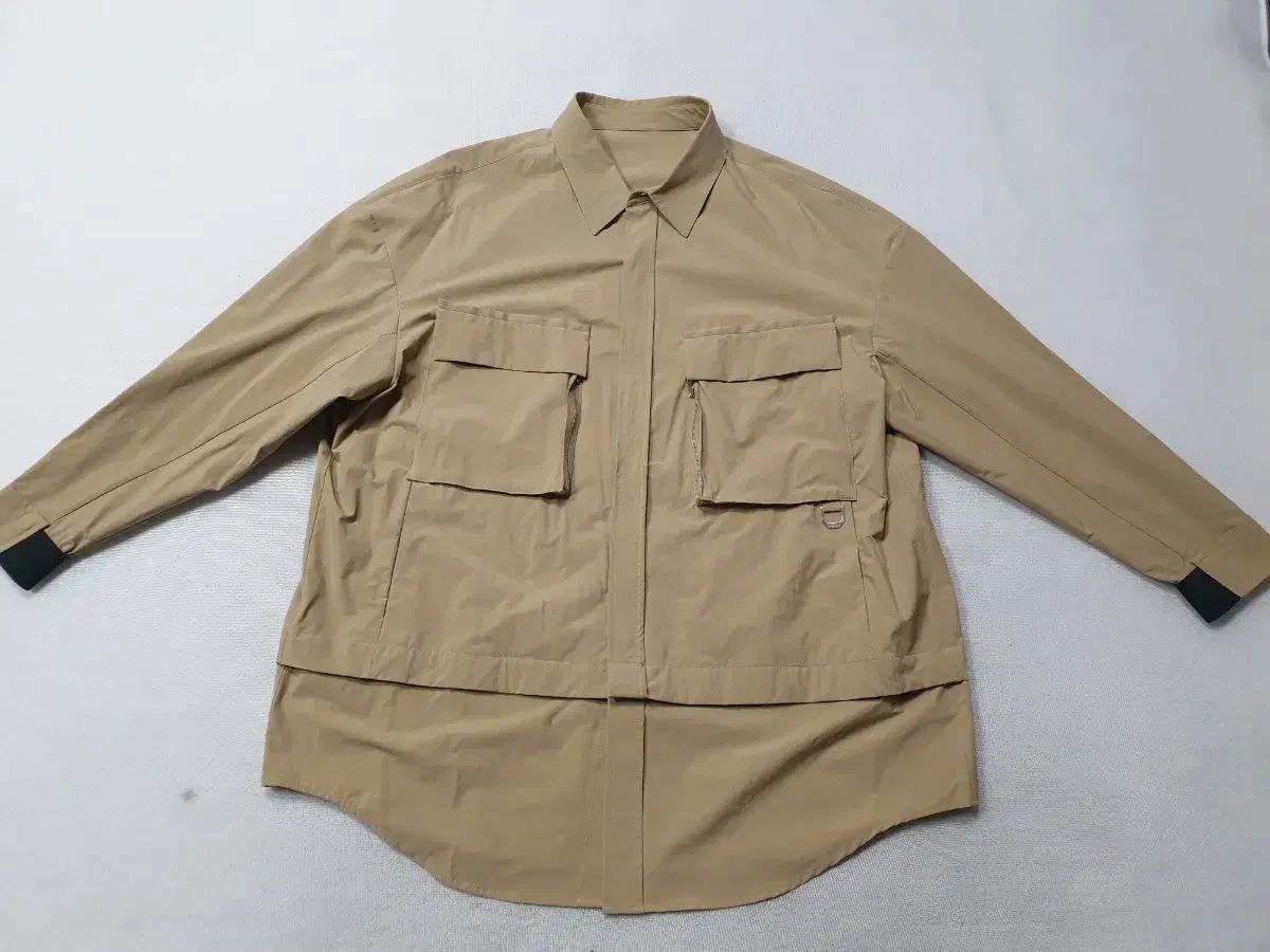 SYSTEM homme ベージュ色 ポケット オーバーサイズ ジャケット 105 110
