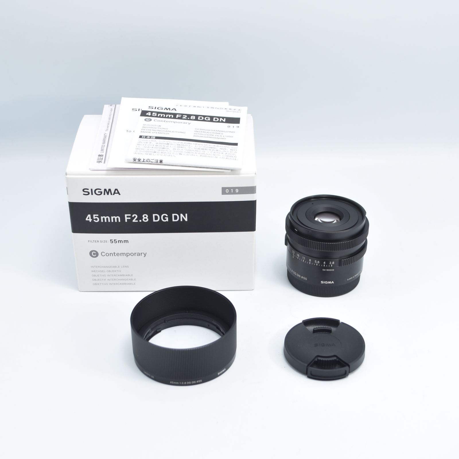 B#12307 T SIGMA 45mm F2.8 DG DN | Contemporary C019 | Sony Eマウント | Full-Size/Large-Format ミラーレス専用