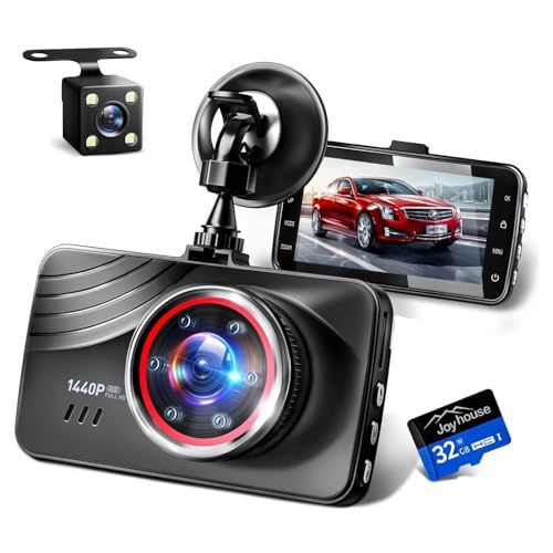 ドライブレコーダー 前後カメラ 【2026業界新登場&1440PフルHD】 ドラレコ IMX335センサー 赤外線暗視ライト 170度超広角 耐熱構造 小型ドラレコ 32GBカード付き 全国LED信号機対応＆ノイズ対策 3インチ液晶画面 HD 8d0a132a