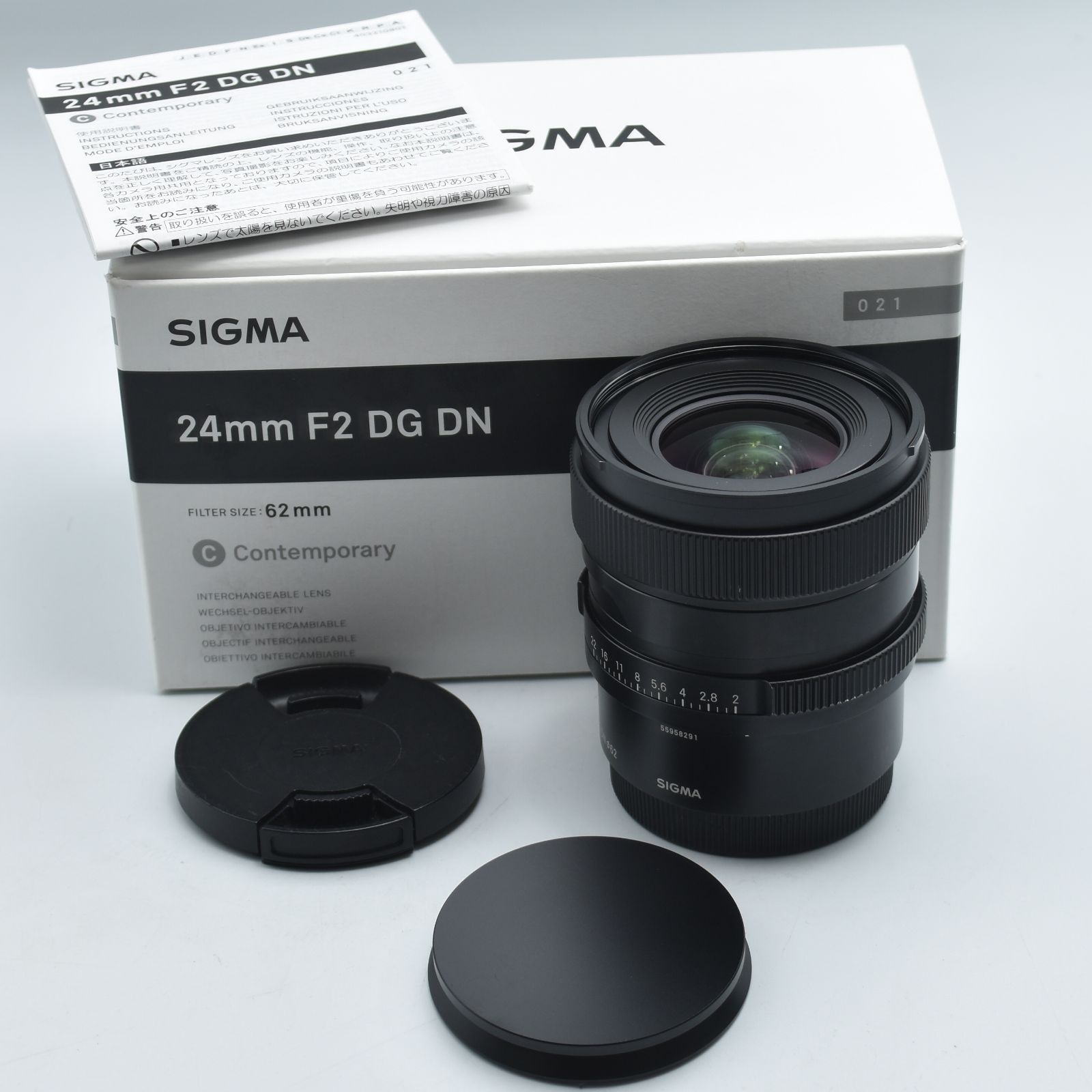 B#12362 T シグマ(Sigma) レンズ 24mm F2 DG DN Sony ソニー Eマウント 単焦点 広角 フルサイズ ミラーレス用 Contemporary