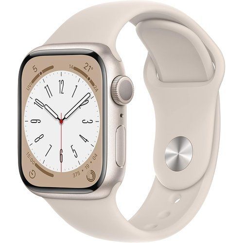 整備済み品 Apple Watch Series 8 GPSモデル - 41mm スターライトアルミニウムケースとスターライトスポーツバンド 整備済み品