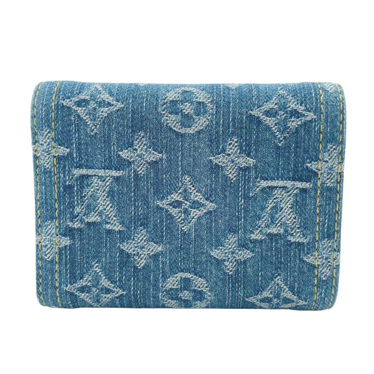 未使用　希少　ポルトフォイユ　ヴィクトリーヌ　lvリミックス　デニム　ブルー 中古】LOUIS VUITTON ルイ・ヴィトン ポルトフォイユ・ヴィクトリーヌ