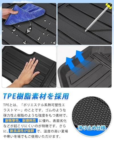 GIMUYA トヨタ 新型 ランクル ランドクルーザー 250系 ラゲッジマット 3D 7人乗り 防水 立体構造 GDJ250W TRJ250W ZX VX 2024年4月?現行 トランクマット カーマット 専用 設計 TPE材質 アクセサリ 82e343e5