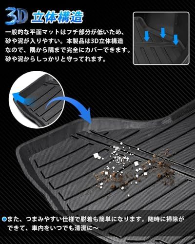 GIMUYA トヨタ 新型 ランクル ランドクルーザー 250系 ラゲッジマット 3D 7人乗り 防水 立体構造 GDJ250W TRJ250W ZX VX 2024年4月?現行 トランクマット カーマット 専用 設計 TPE材質 アクセサリ 82e343e5