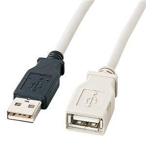 （まとめ） サンワサプライ USB延長ケーブル （A）オス-（A）メス ライトグレー 3m KU-EN3K 1本 〔×4セット〕 7,308円