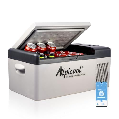 Alpicool ポータブル冷蔵庫 車載冷蔵庫 車載冷蔵冷凍庫 C15 15L 15リットル -20℃?20℃ コンプレッサー式 急速冷凍 AC100V DC12V/24V コンパクト 軽量 持ち運び便利 静音 45W 省エネ 車載家庭両用 0054861d